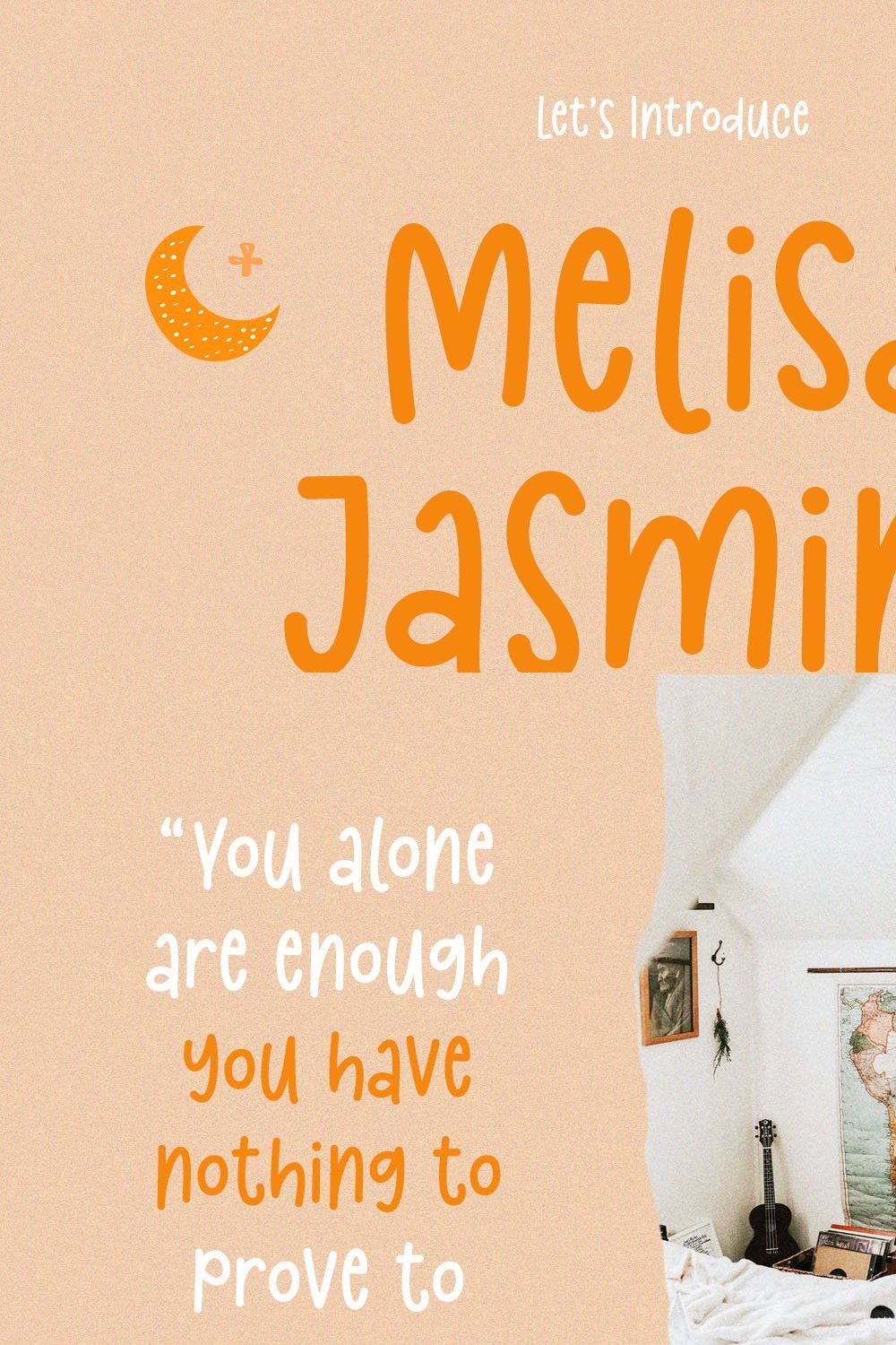 Melisa Jasmine Handwritten Font pinterest preview image.