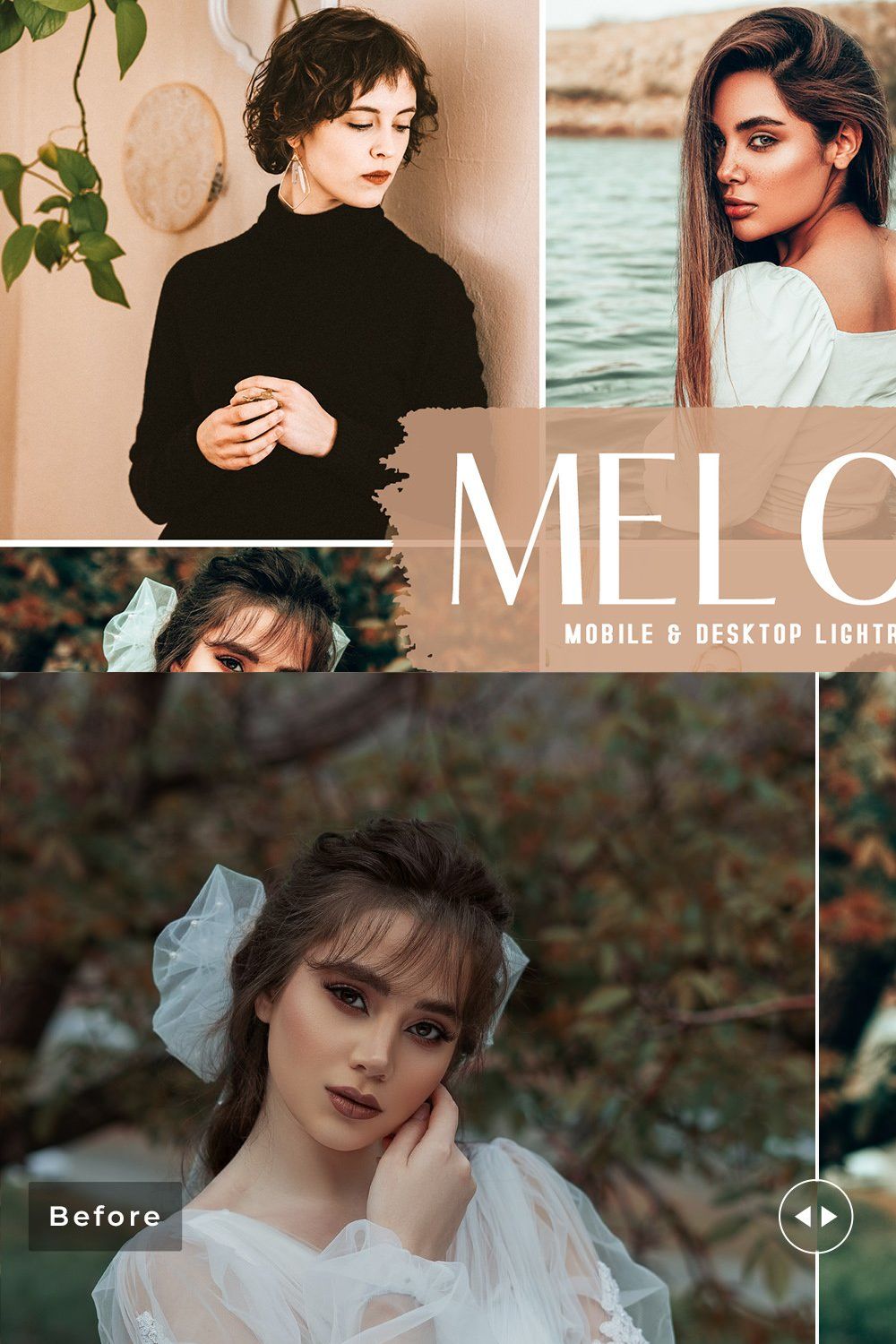 Melody Pro Lightroom Presets pinterest preview image.