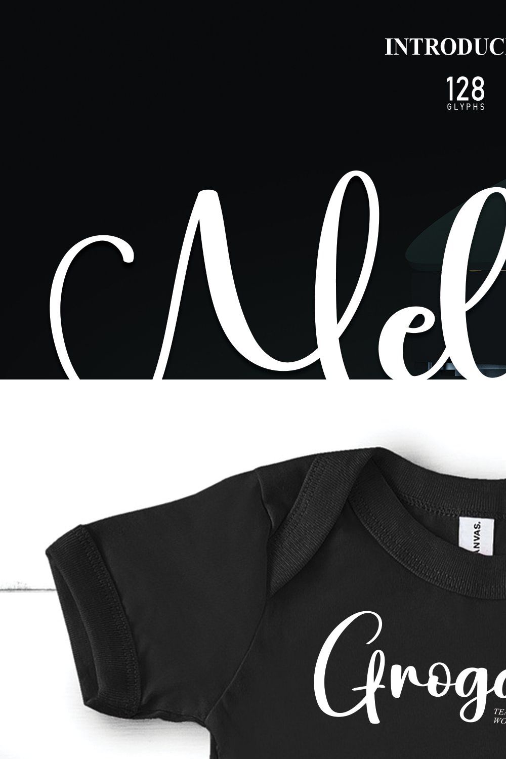 Melody | Script Font pinterest preview image.