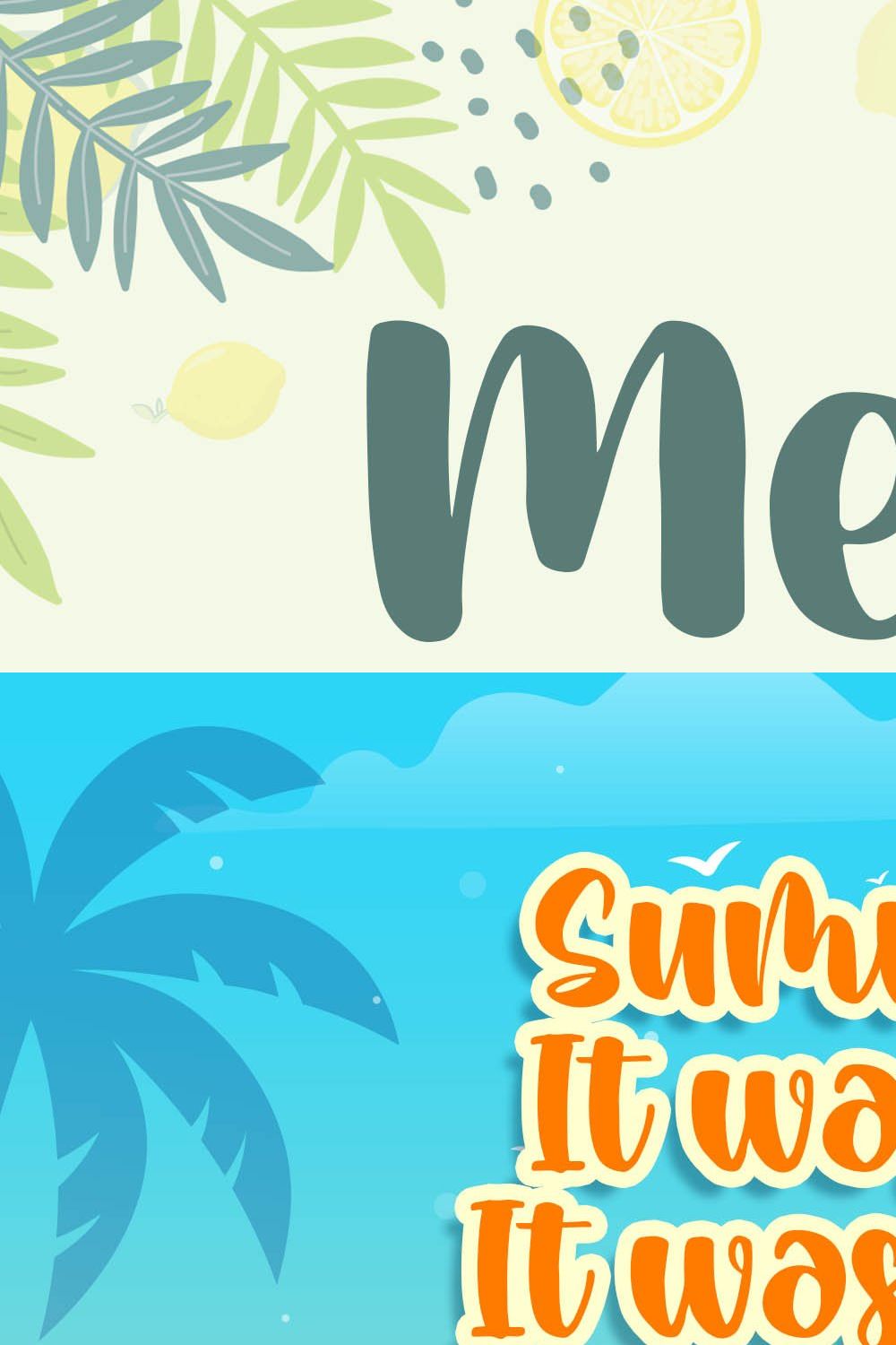 Melody Summer Funny Script Font pinterest preview image.