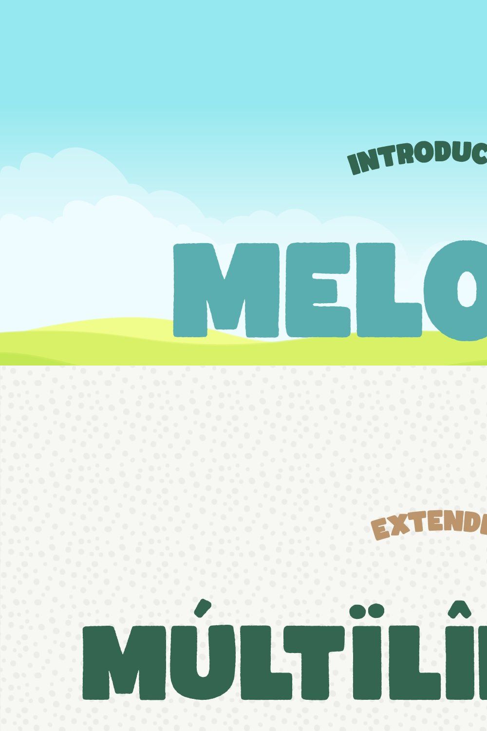 Melonie - A Fun Font pinterest preview image.