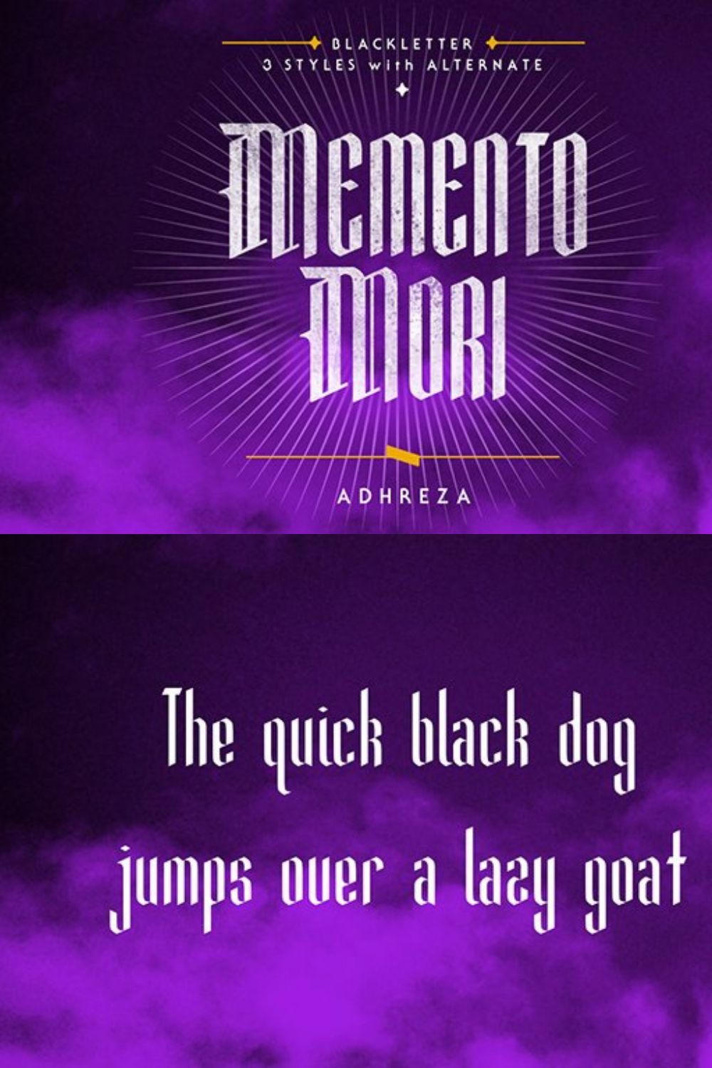 Mementomori Typeface pinterest preview image.