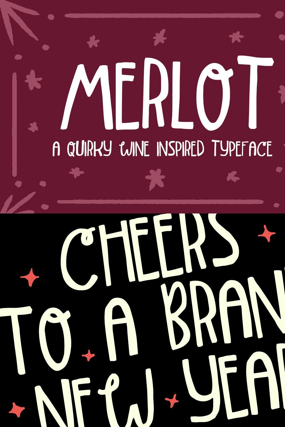 Merlot Font pinterest preview image.