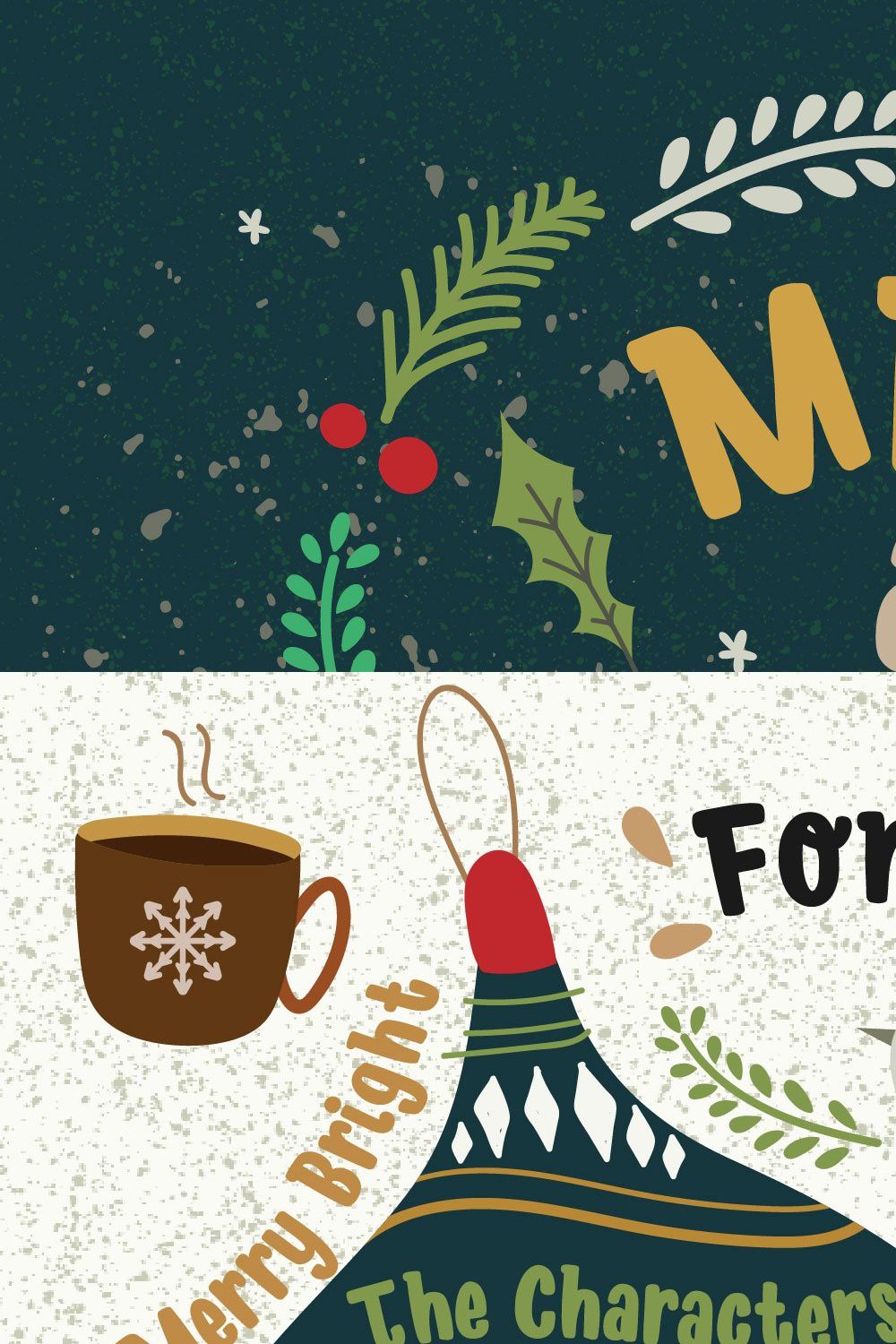 Merry Bright Typeface pinterest preview image.