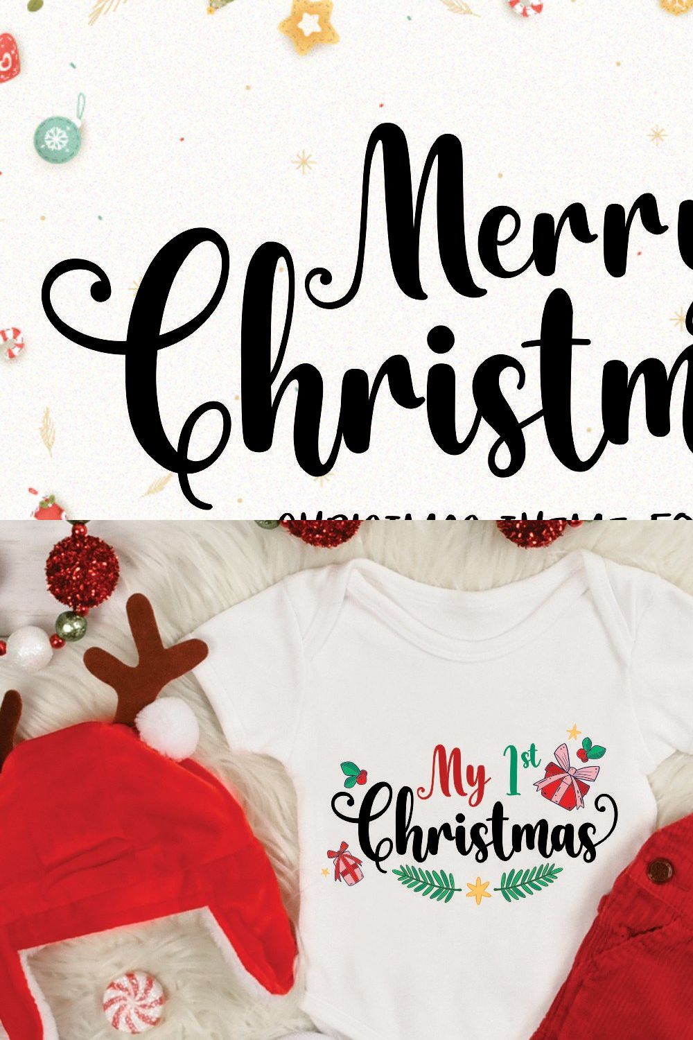 Merry Christmas pinterest preview image.