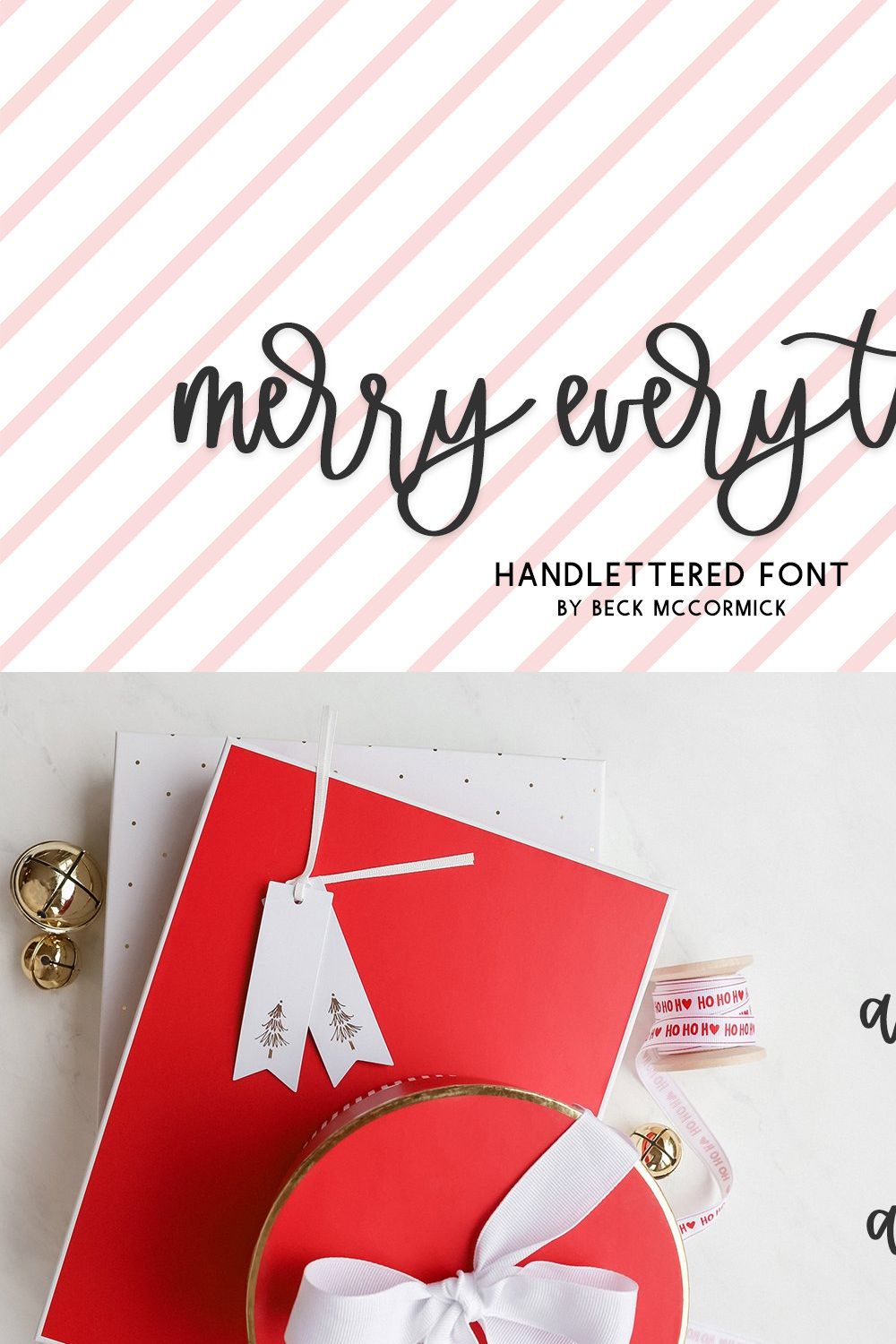 Merry Everything Script pinterest preview image.