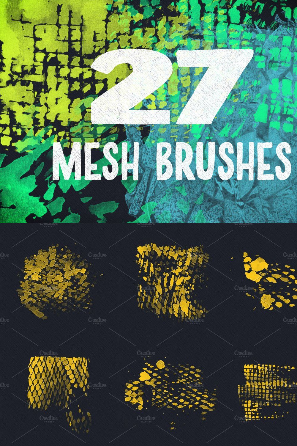 Mesh Brush Pack Volume 1 pinterest preview image.