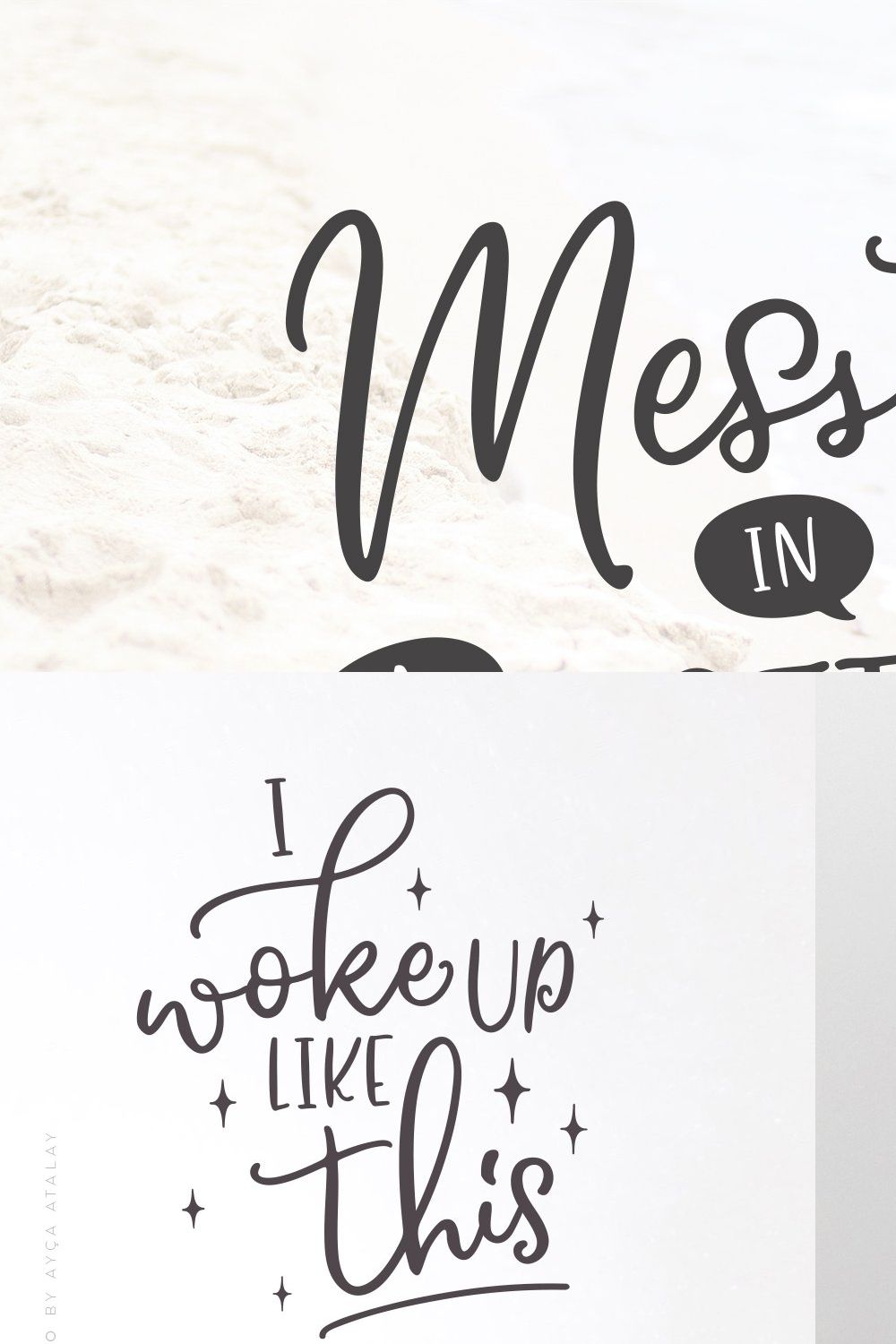 Message In A Bottle Font Duo pinterest preview image.