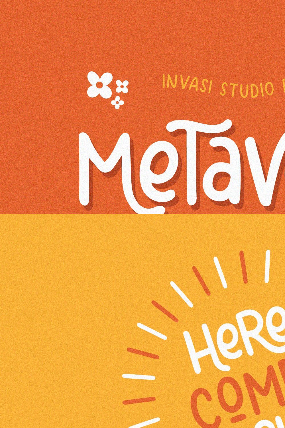 Metavoria - Playful Font pinterest preview image.