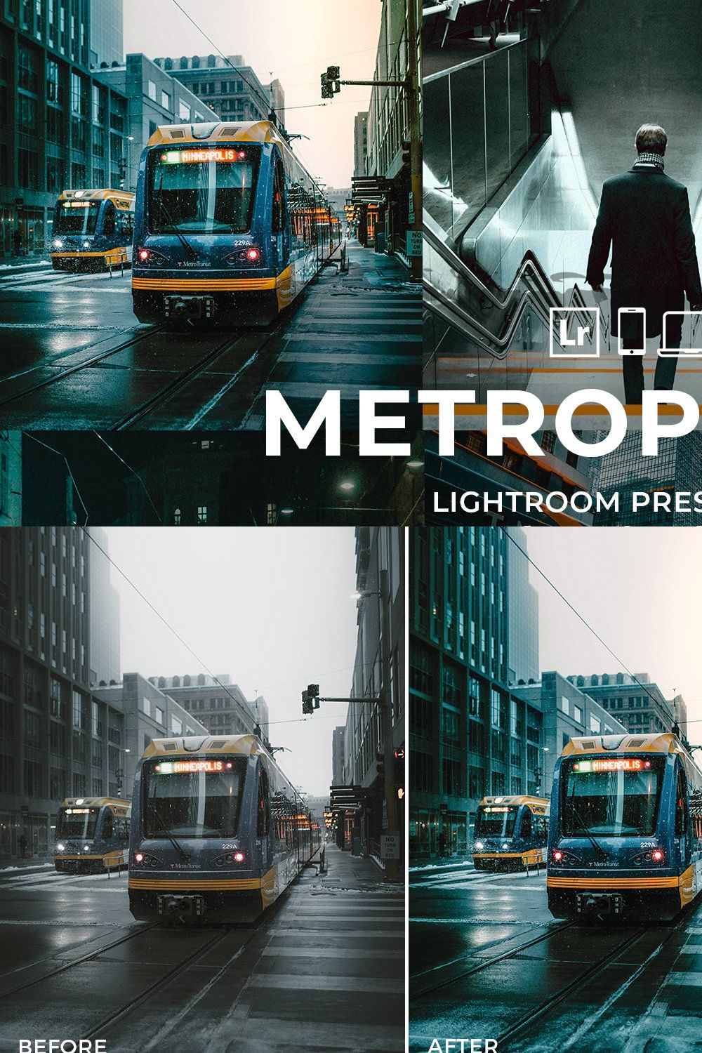 Metropolitan Lightroom Presets pinterest preview image.