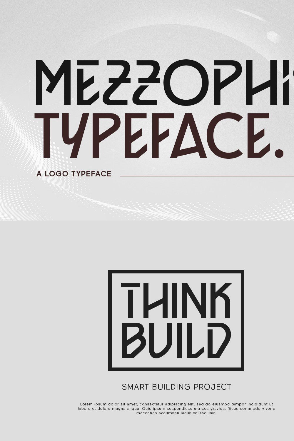 Mezzophis Typeface pinterest preview image.
