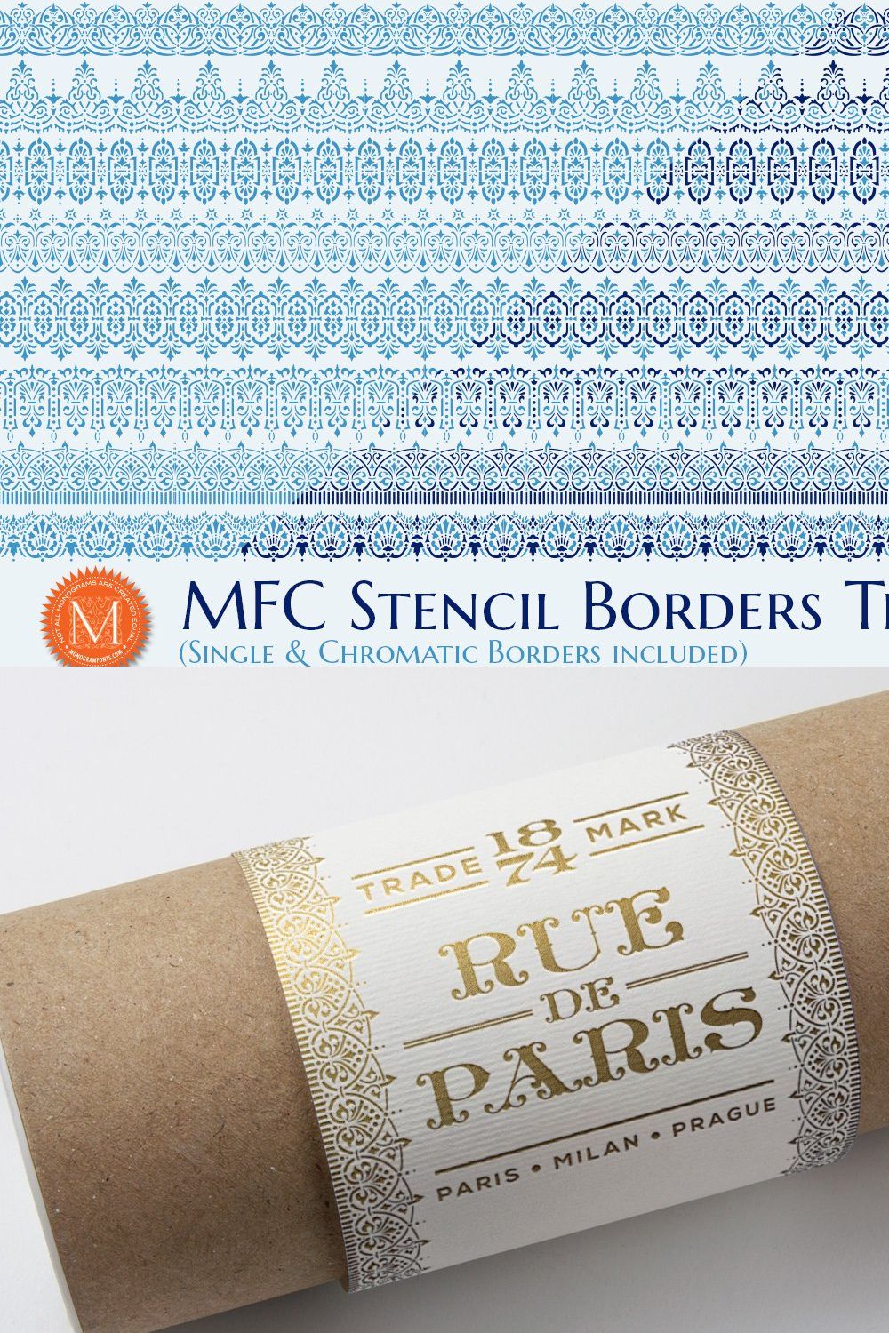 MFC Stencil Borders Three pinterest preview image.