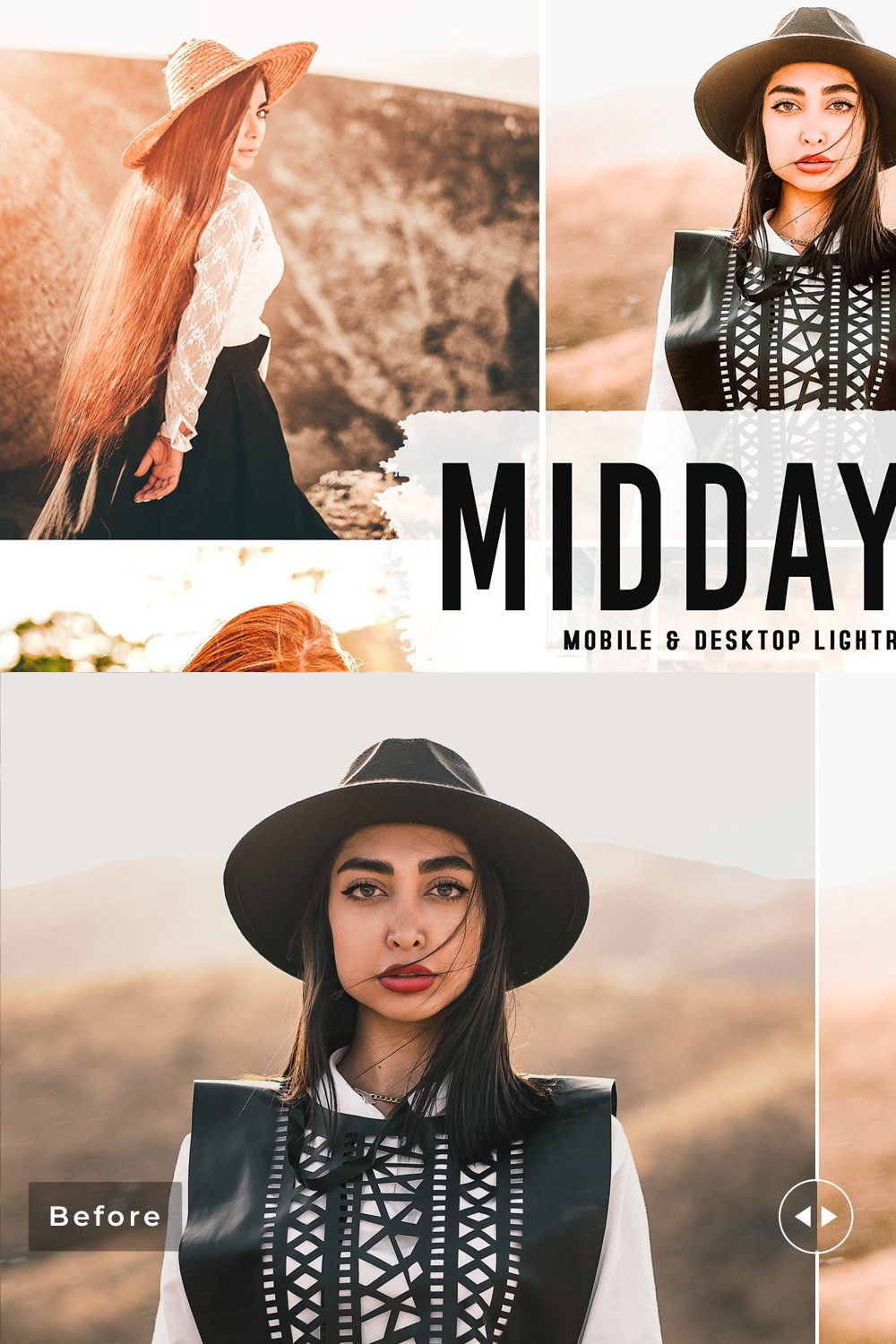 Midday Sun Pro Lightroom Presets pinterest preview image.