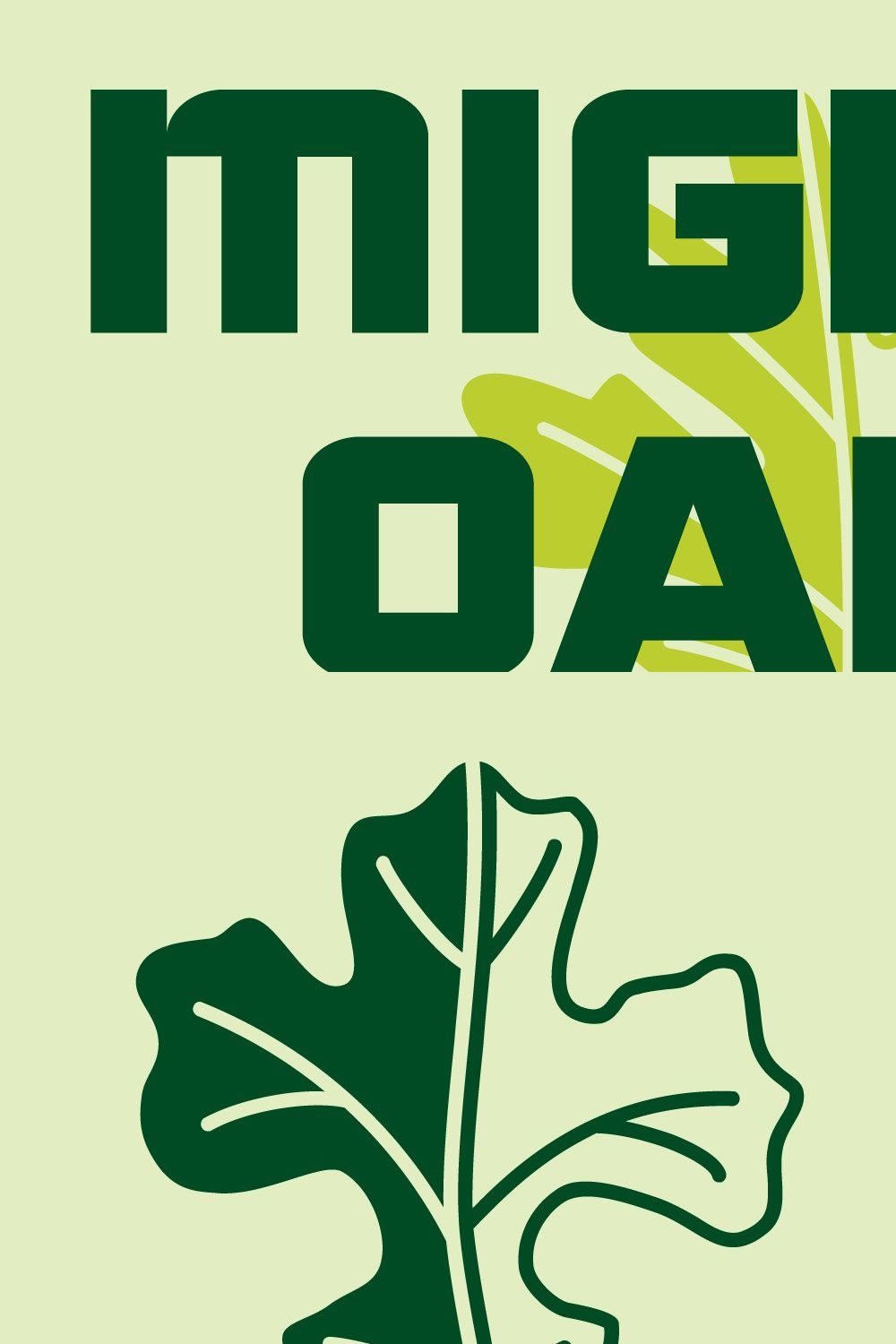 Mighty Oaks Font pinterest preview image.