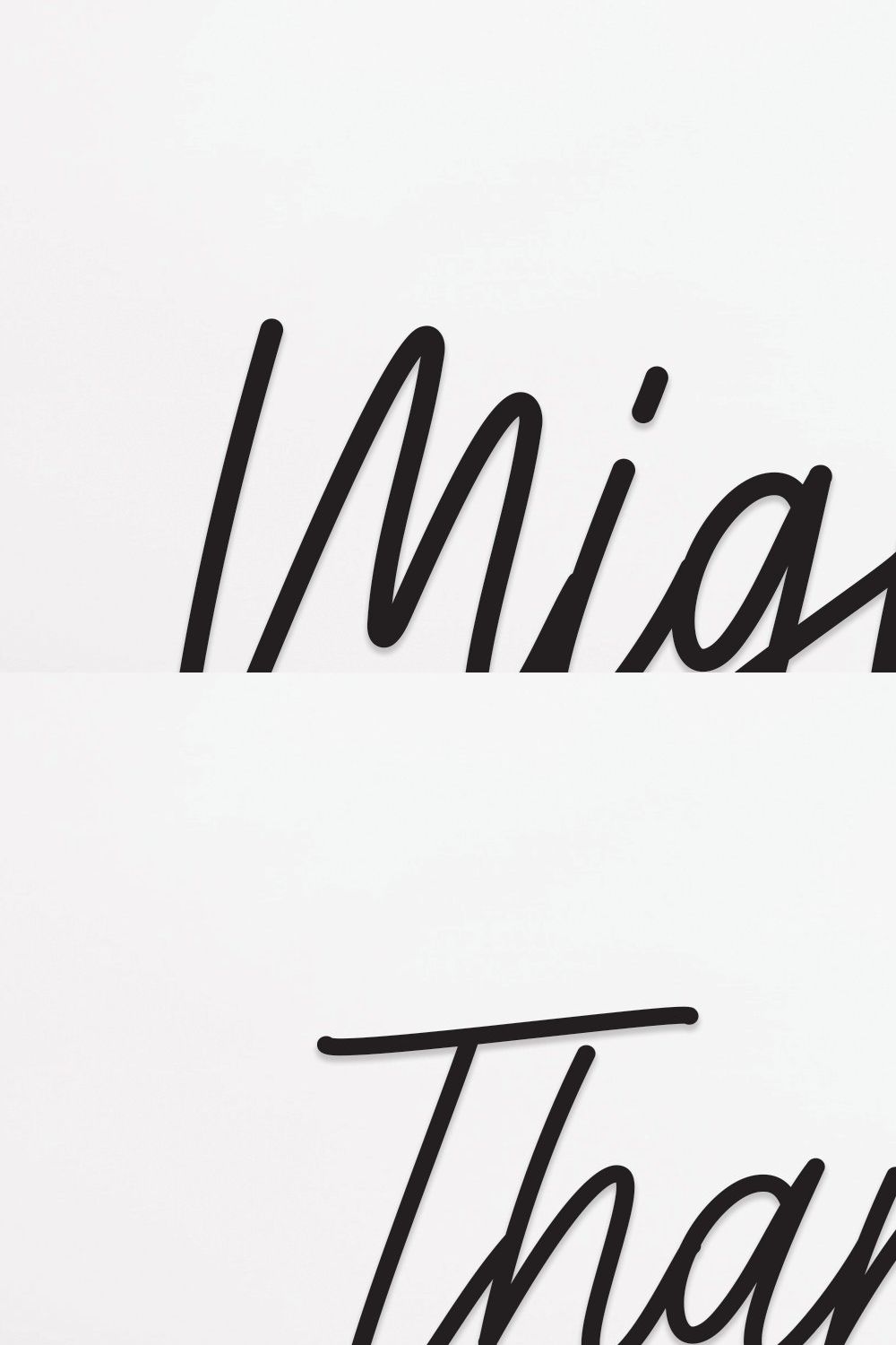 Mighty | Script Font pinterest preview image.