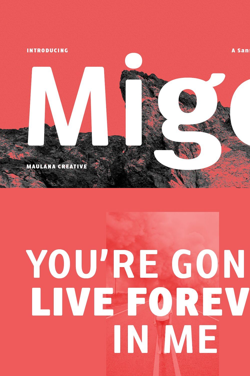 Migo Round Sans Serif Display Font pinterest preview image.