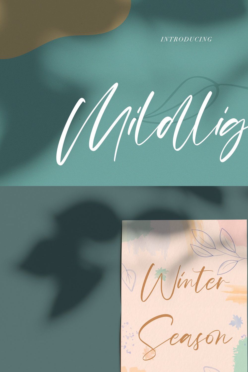 Mildlight Feminine Signature Font pinterest preview image.