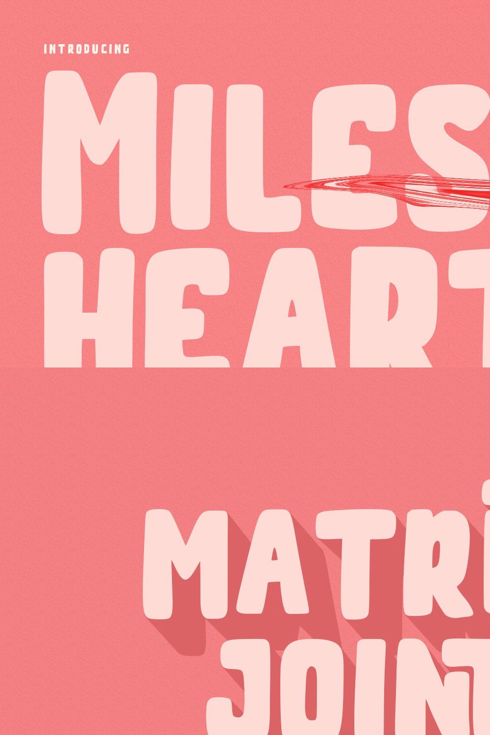 Milesheart Decorative Display Font pinterest preview image.