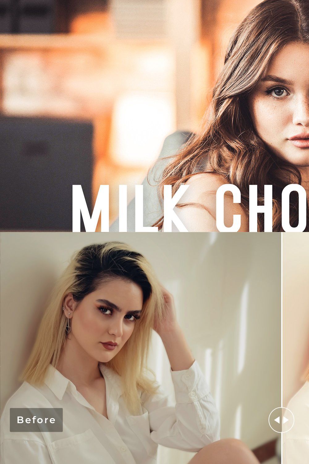 Milk Chocolate Pro Lightroom Presets pinterest preview image.