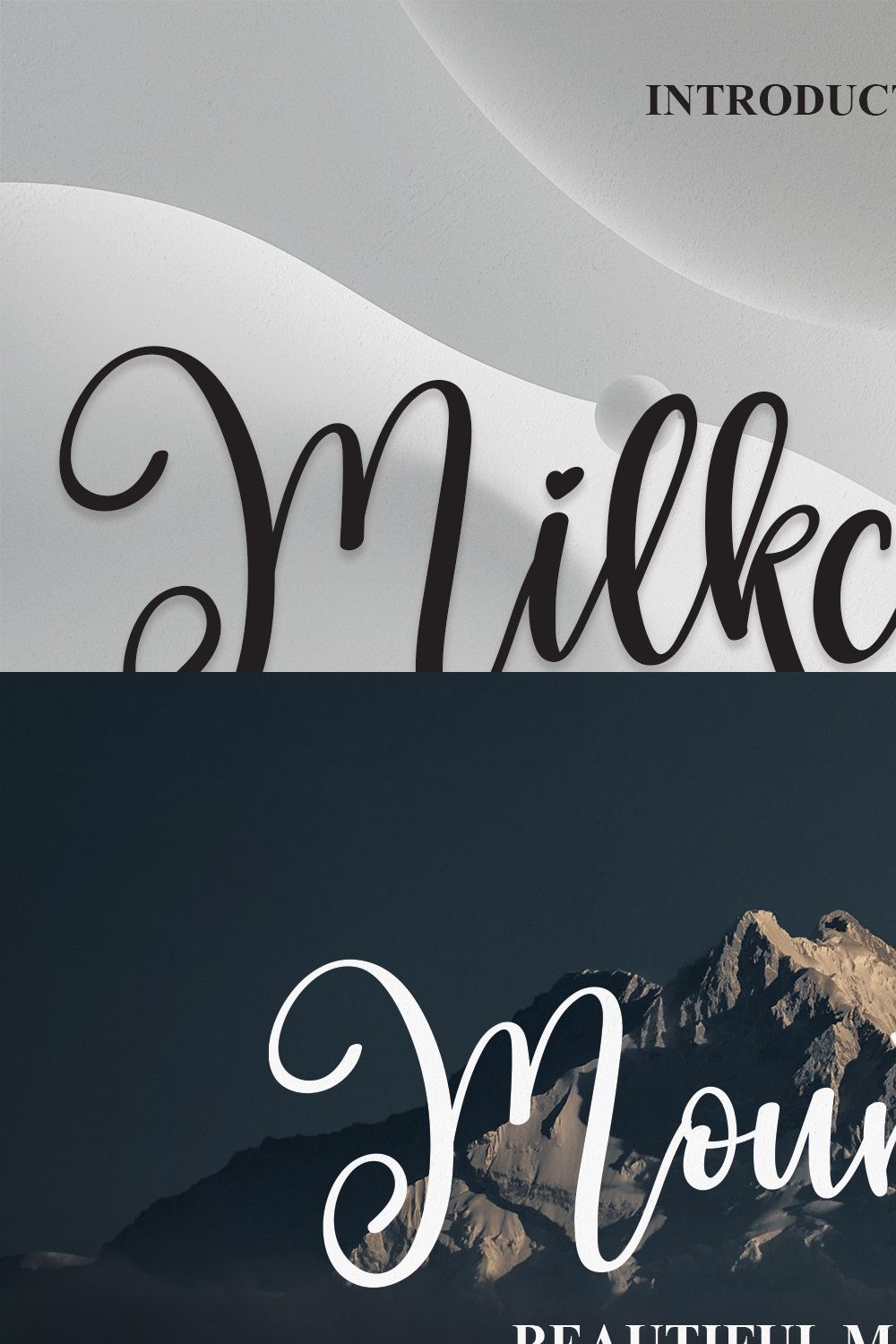 Milkcheese | Script Font pinterest preview image.