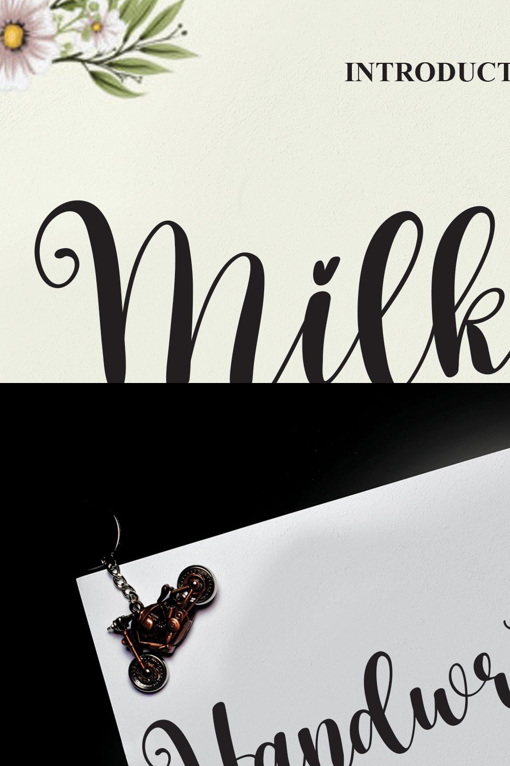 Milksake | Script Font pinterest preview image.