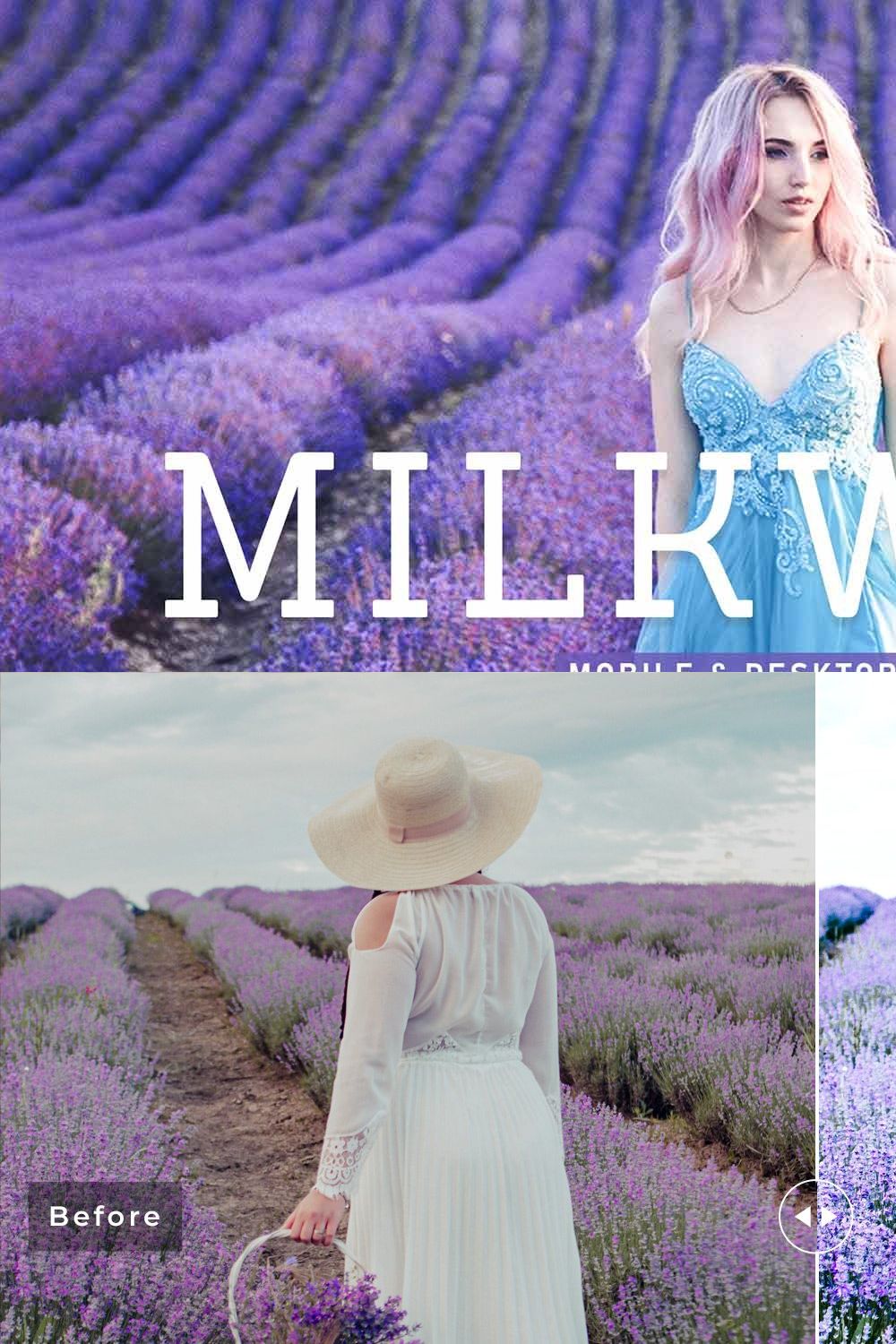 Milkwort Pro Lightroom Presets pinterest preview image.