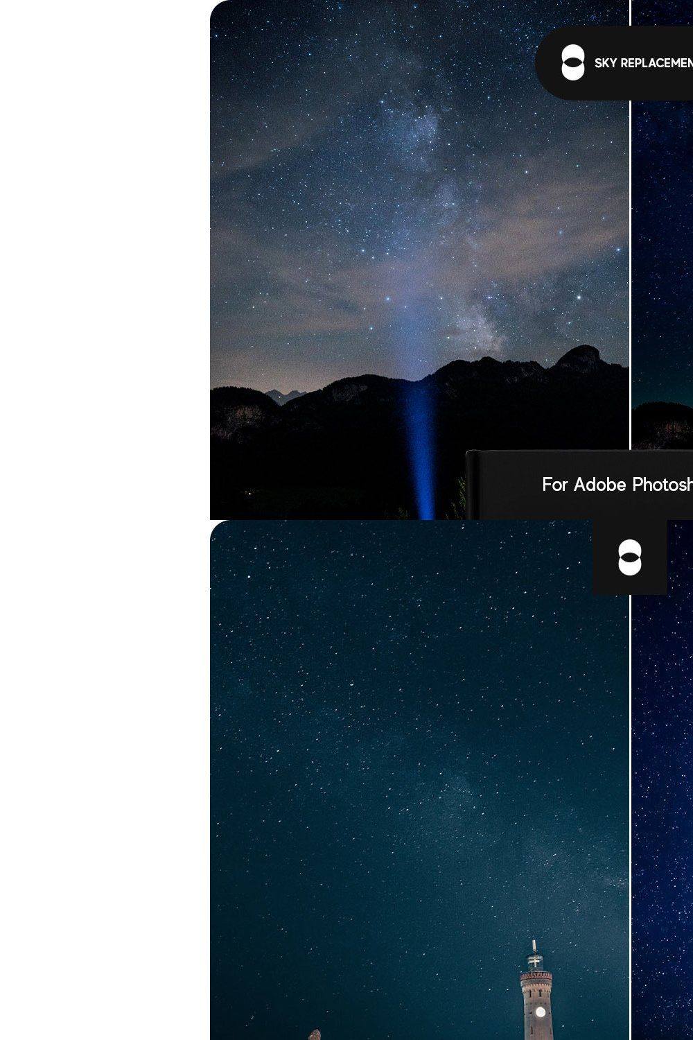 Milky Way Sky Replacement Pack pinterest preview image.