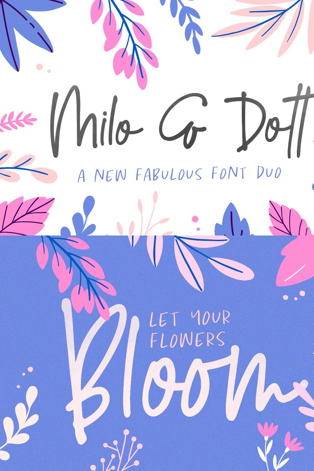 Milo & Dott Font Duo pinterest preview image.