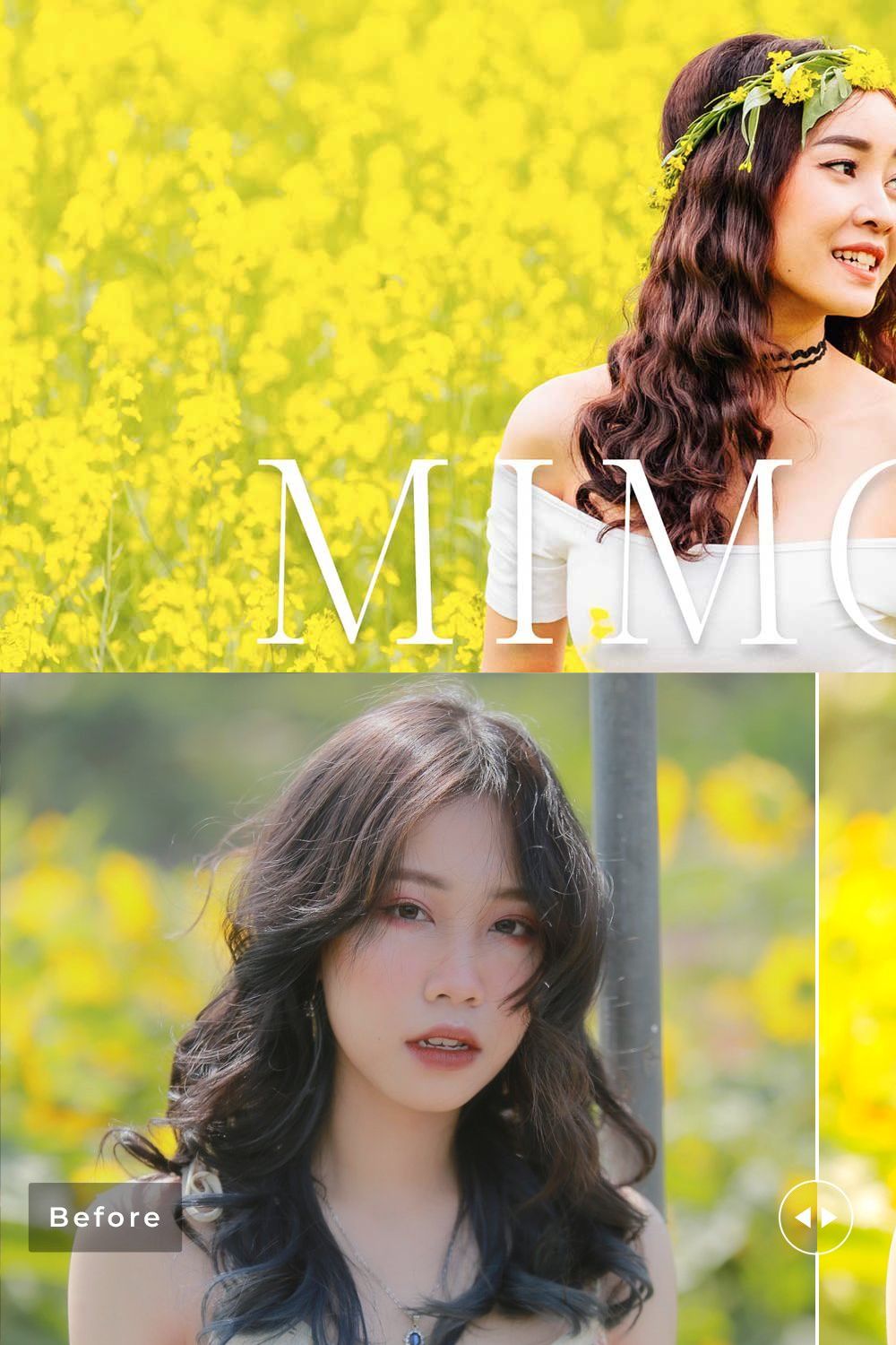 Mimosa Pro Lightroom Presets pinterest preview image.