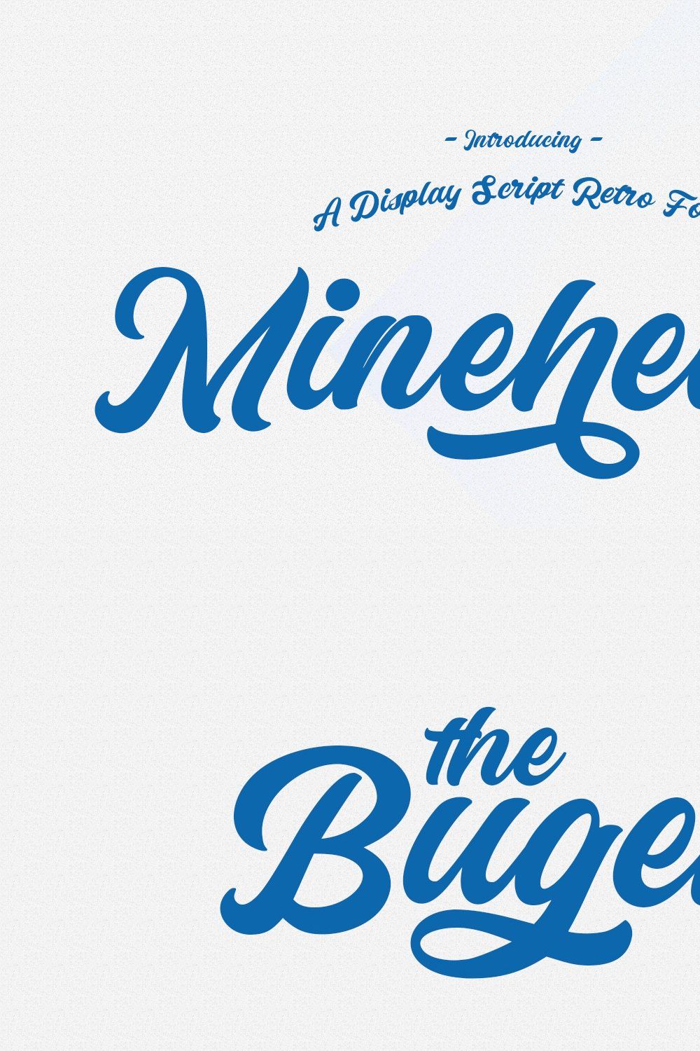 Mineheart Retro Script Font pinterest preview image.