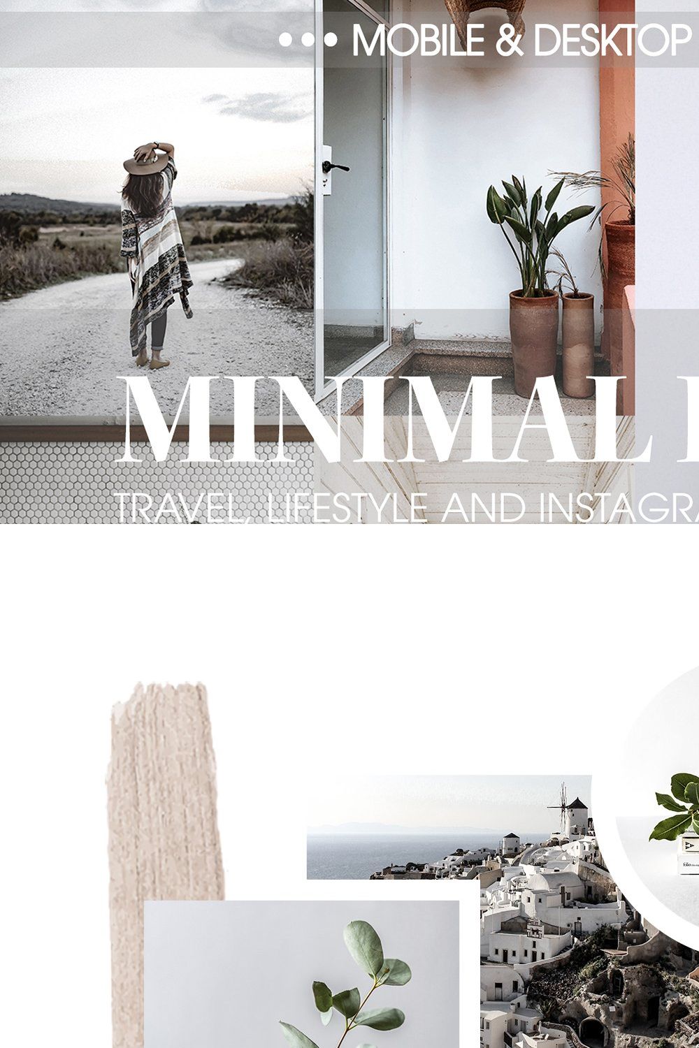 Minimal Bundle Lightroom Presets pinterest preview image.