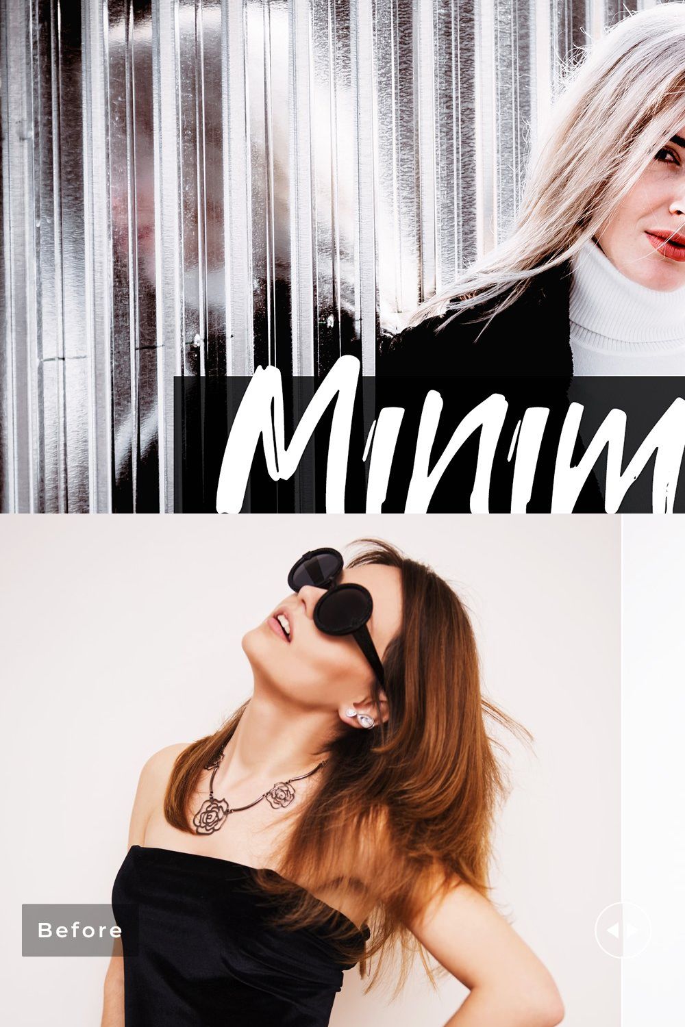 Minimalist Lightroom Presets Pack pinterest preview image.