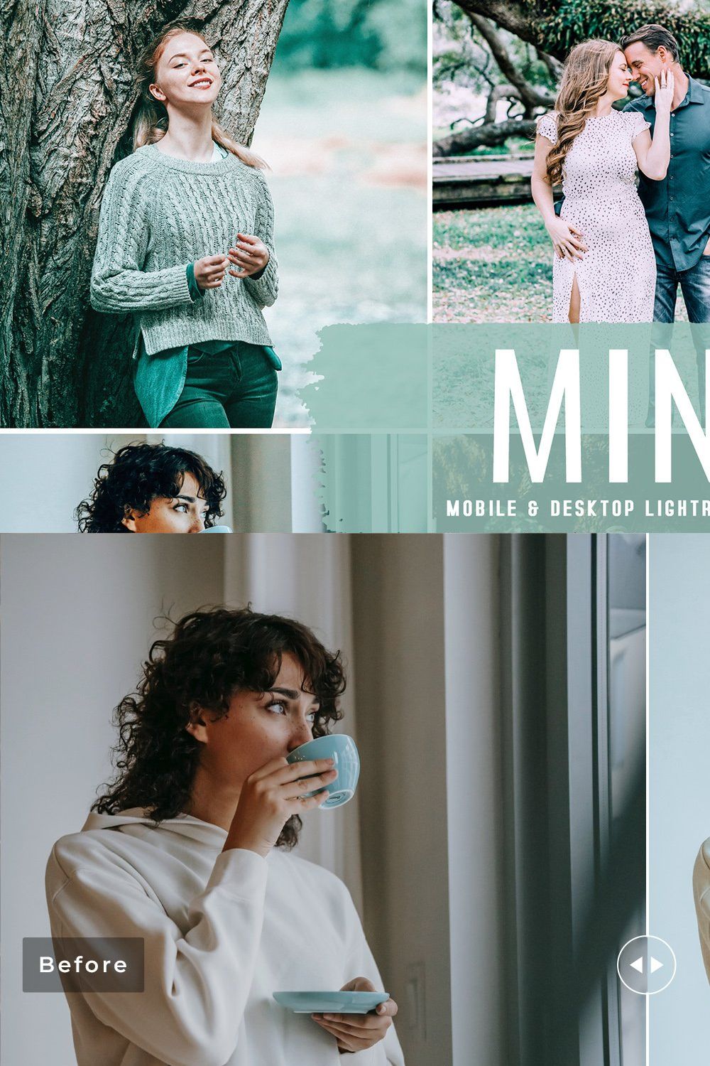 Mint Pro Lightroom Presets Pack pinterest preview image.