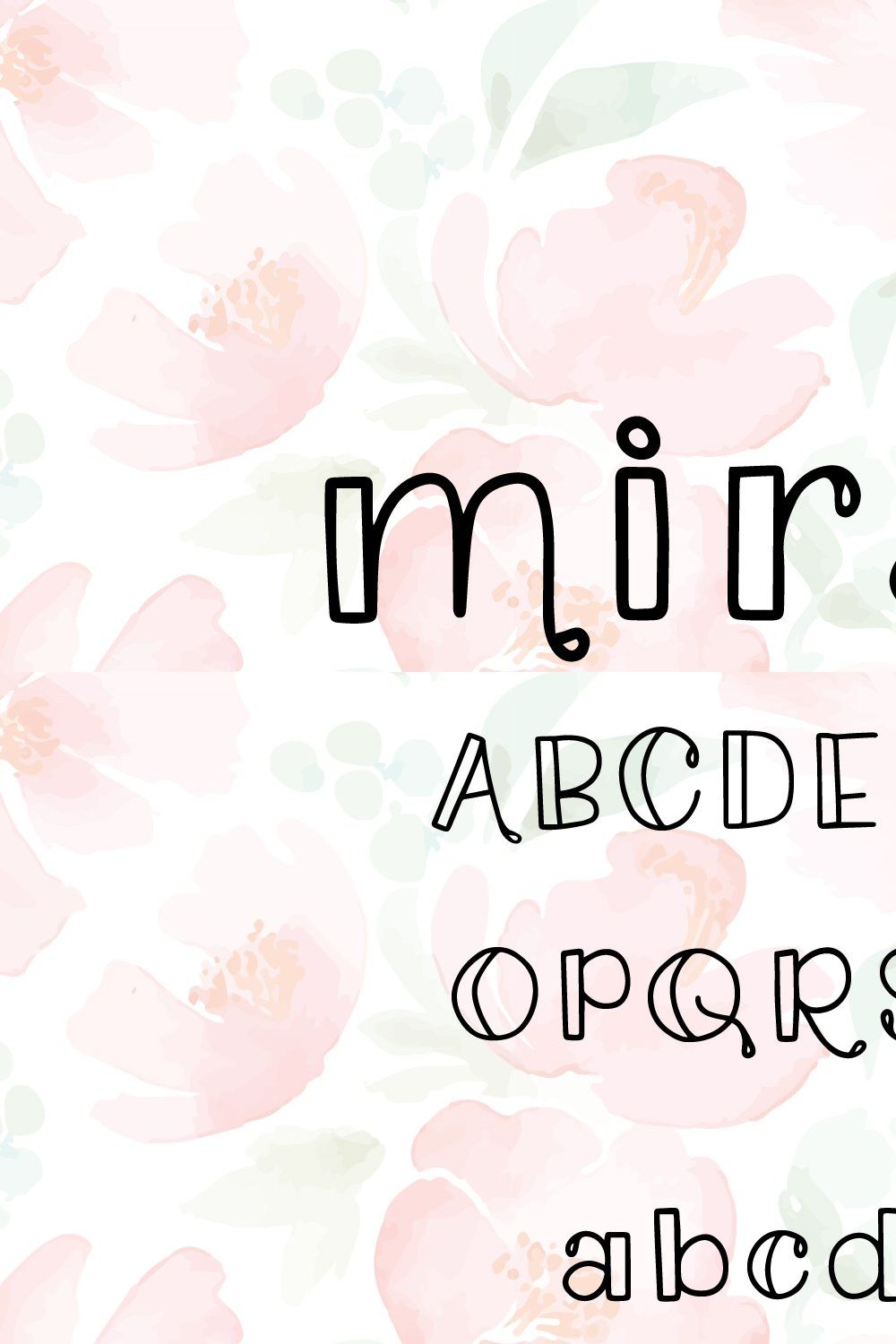 Mirabelle: A Hand Drawn Font pinterest preview image.
