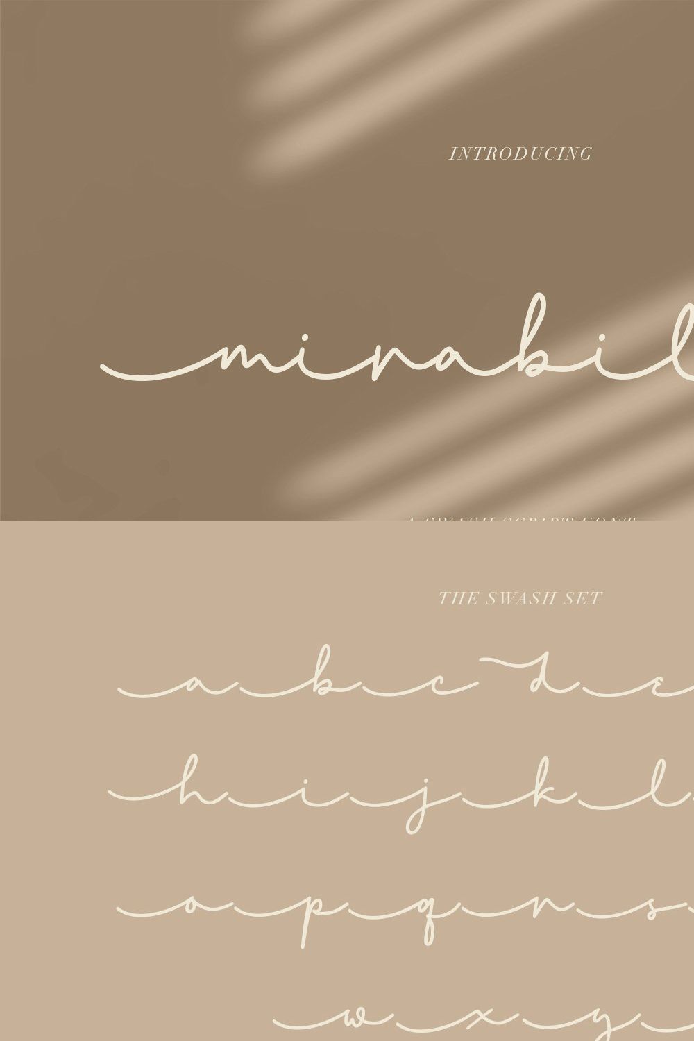 Mirabille Swash Script pinterest preview image.