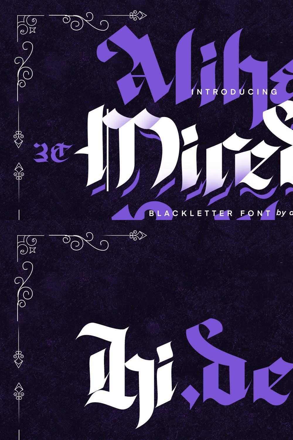 Mireda - Calligraphy Modern Typeface pinterest preview image.