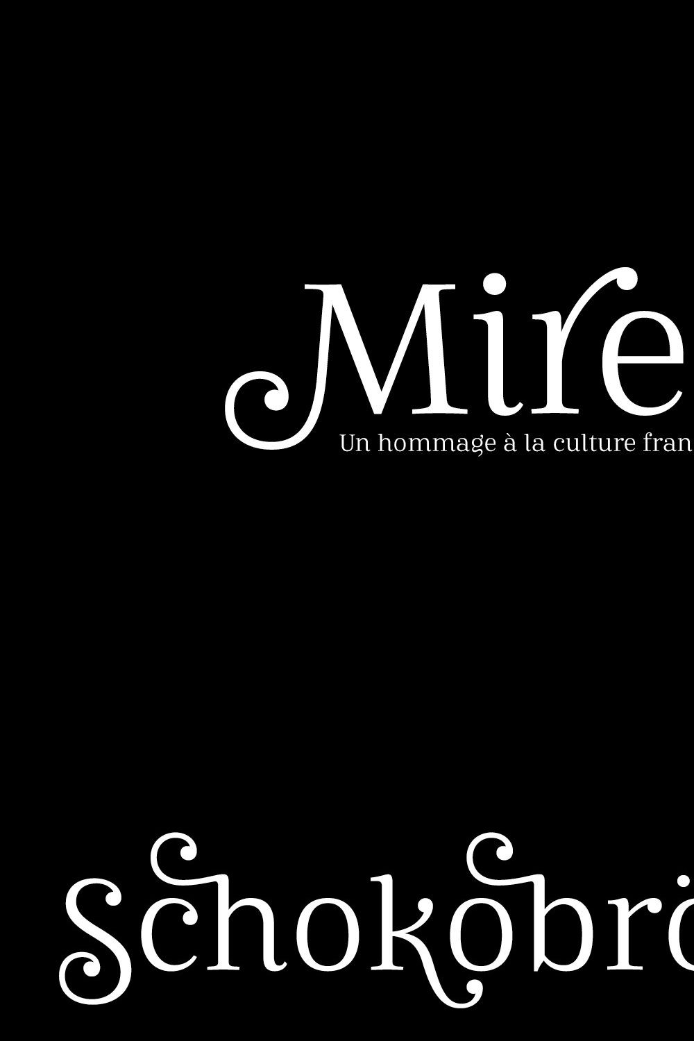 Mireille Font - Swashes & Ligatures pinterest preview image.