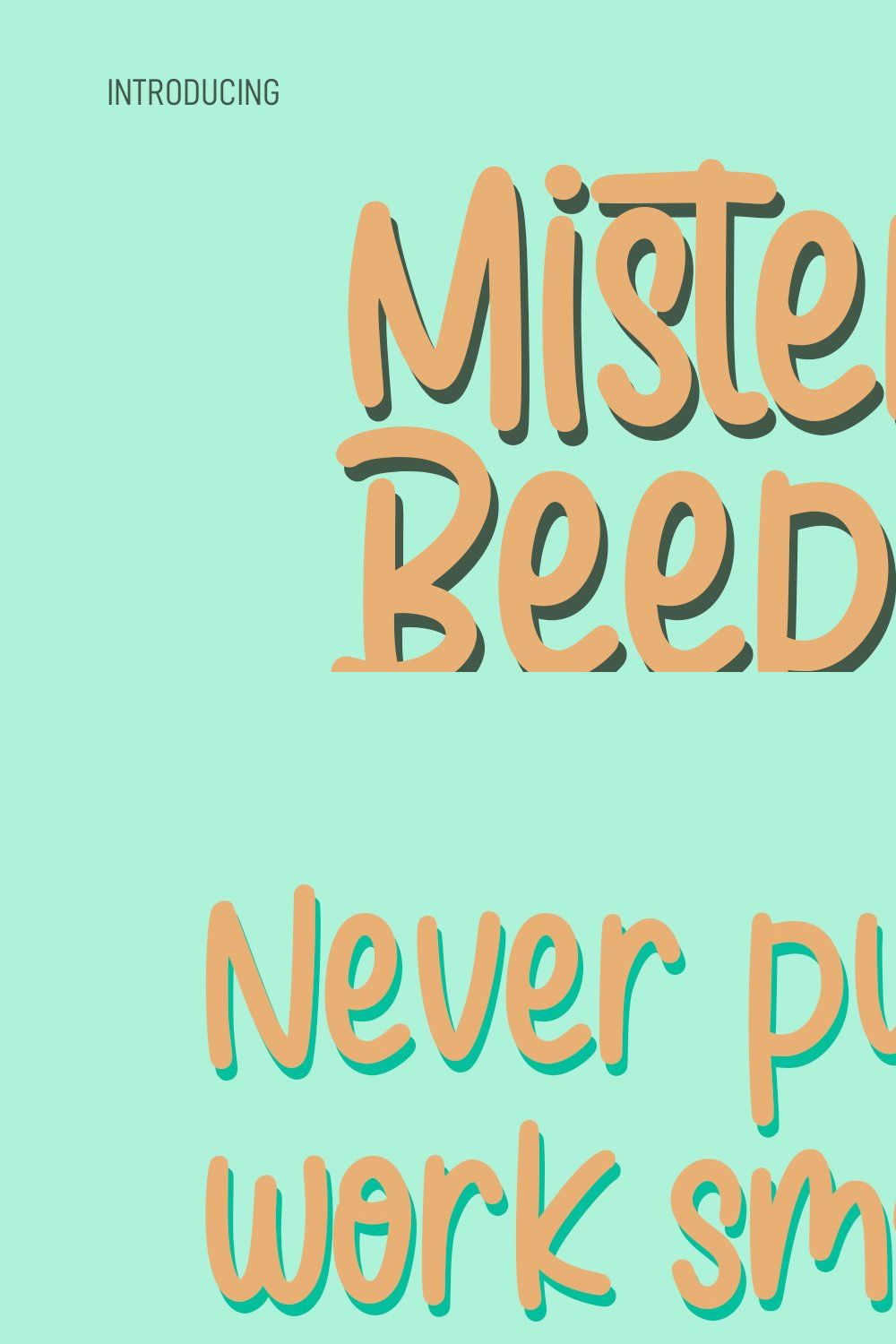 Mister Beeps Handwritten Font pinterest preview image.