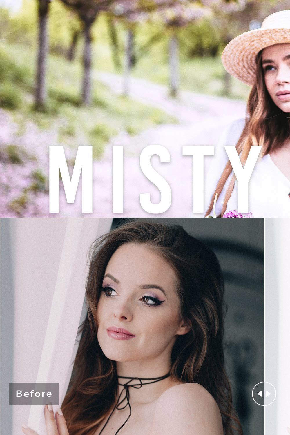 Misty Rose Pro Lightroom Presets V2 pinterest preview image.