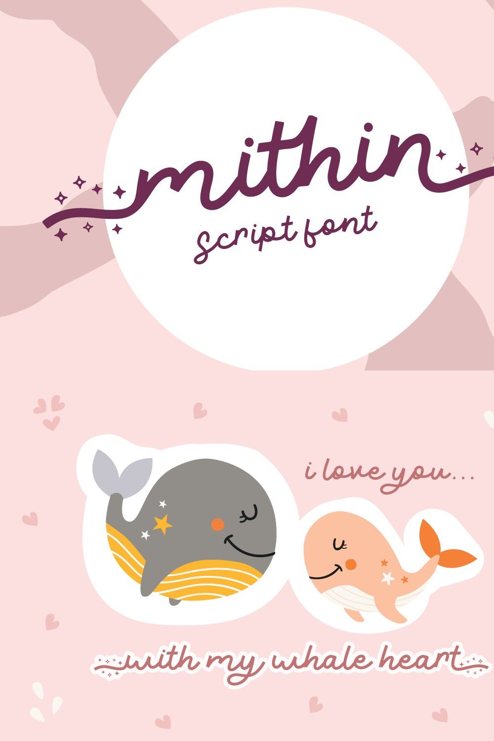 Mithin - Script Font pinterest preview image.