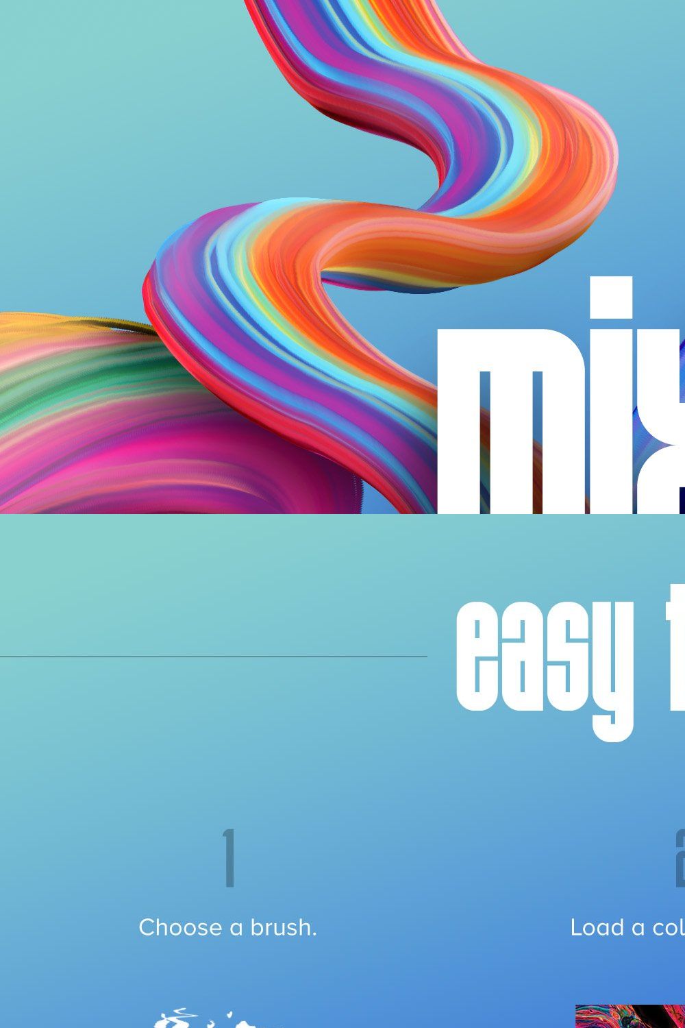 Mixer: Multicolor Photoshop Brushes pinterest preview image.
