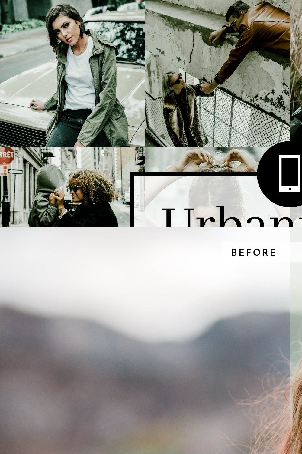 Mobile Lightroom Preset Urbantastic pinterest preview image.