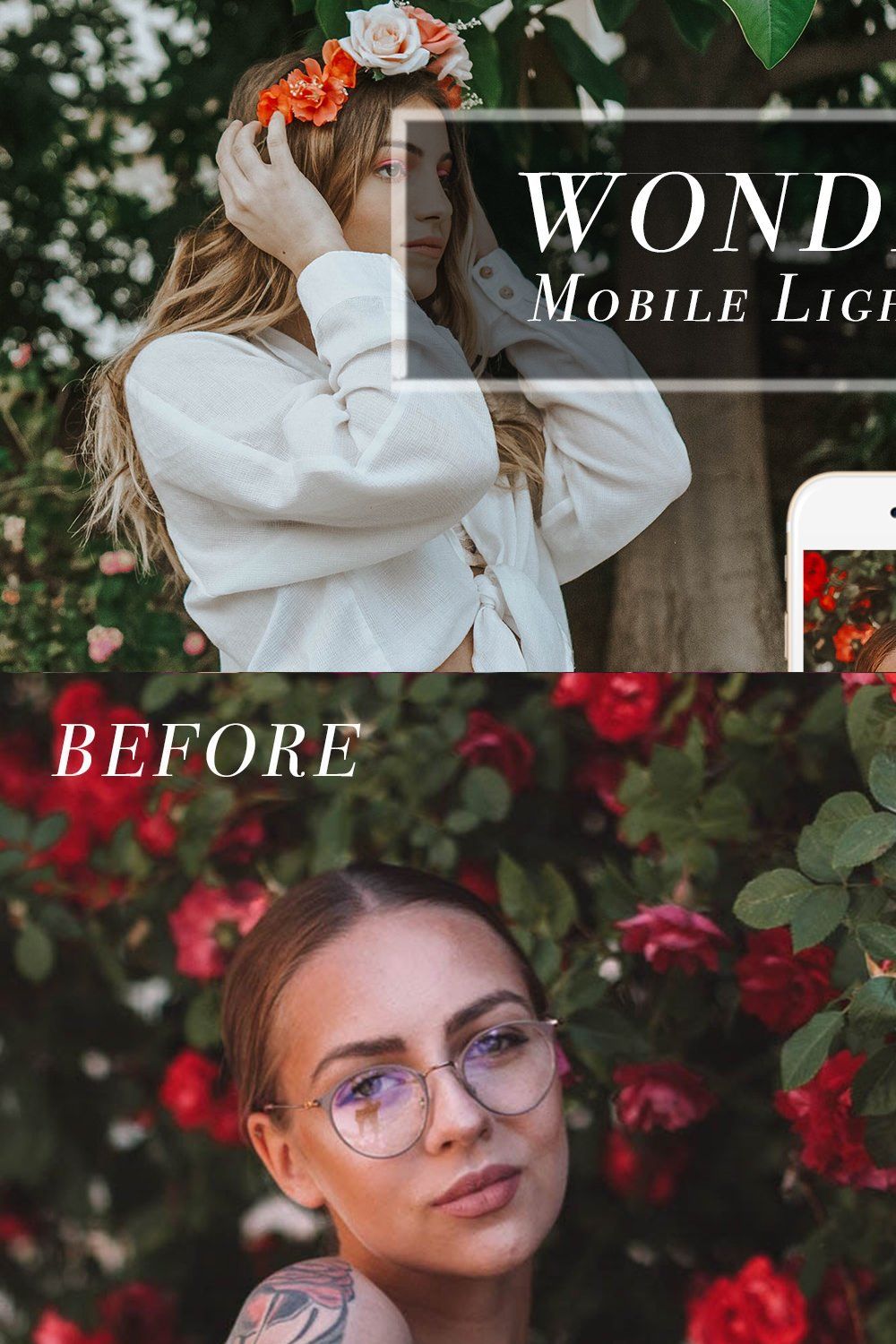 Mobile Lightroom Preset - Wonderland pinterest preview image.