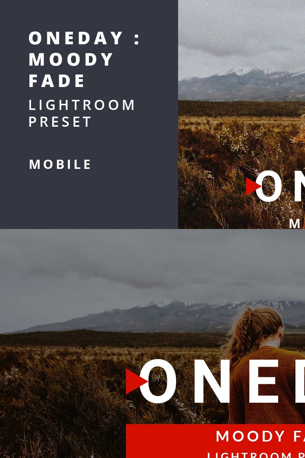 Mobile Oneday : Moody Fade Lr preset pinterest preview image.