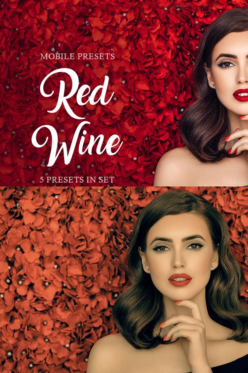 Mobile Presets Red Wine pinterest preview image.