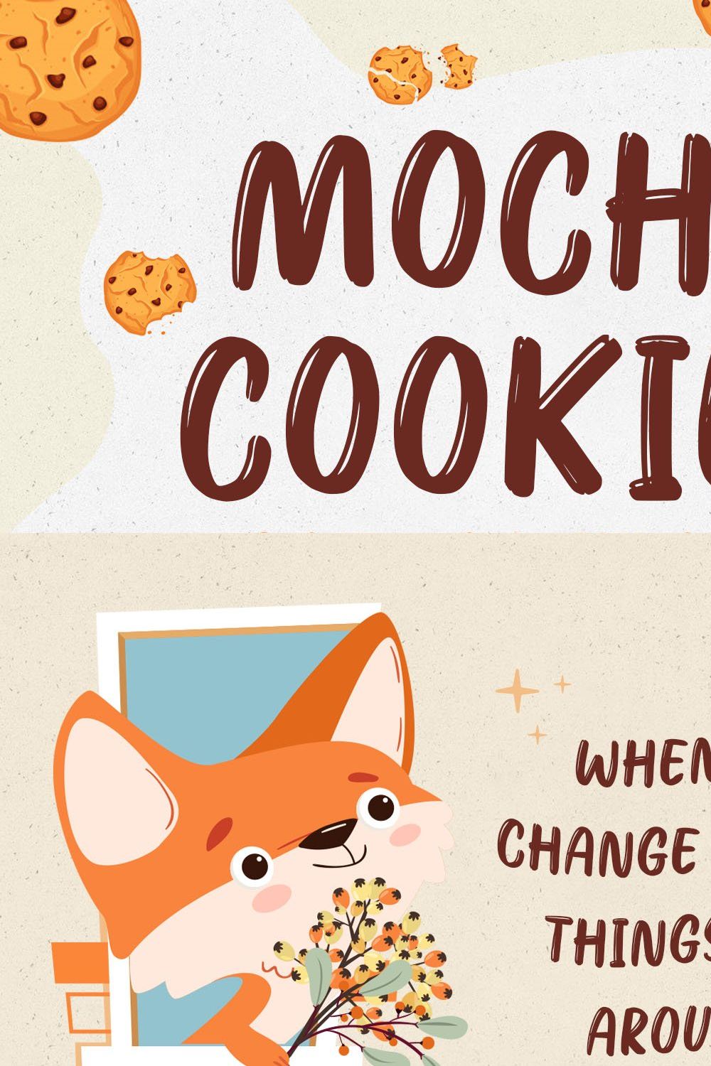 Mocha Cookies - Fun Handwritten Font pinterest preview image.