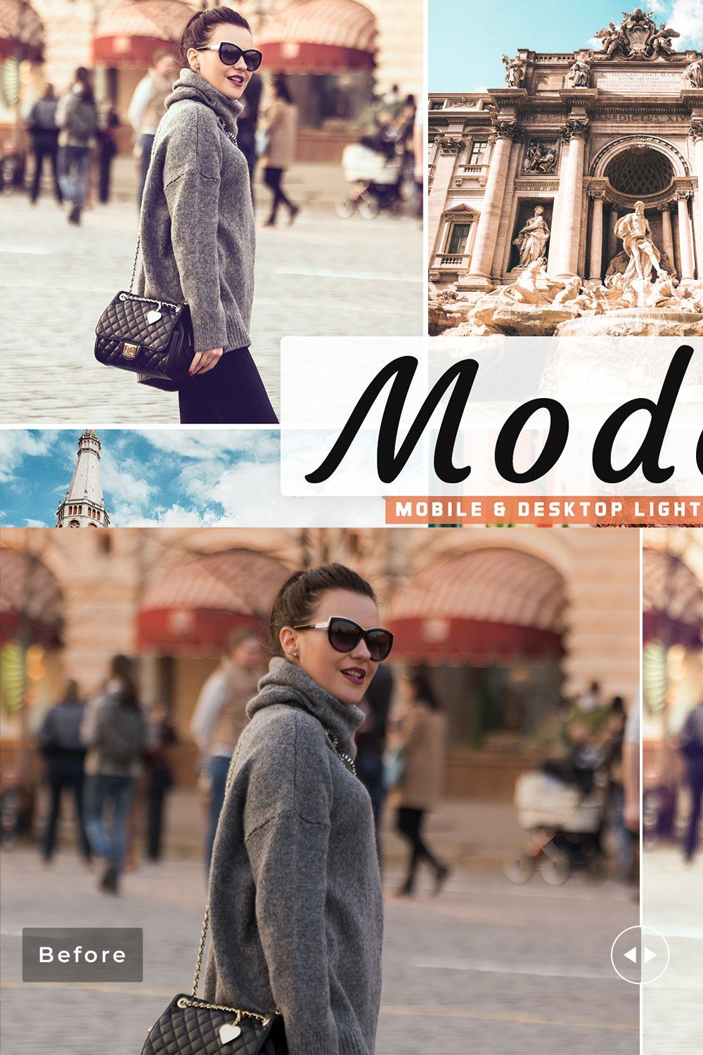 Modena Lightroom Presets Pack pinterest preview image.