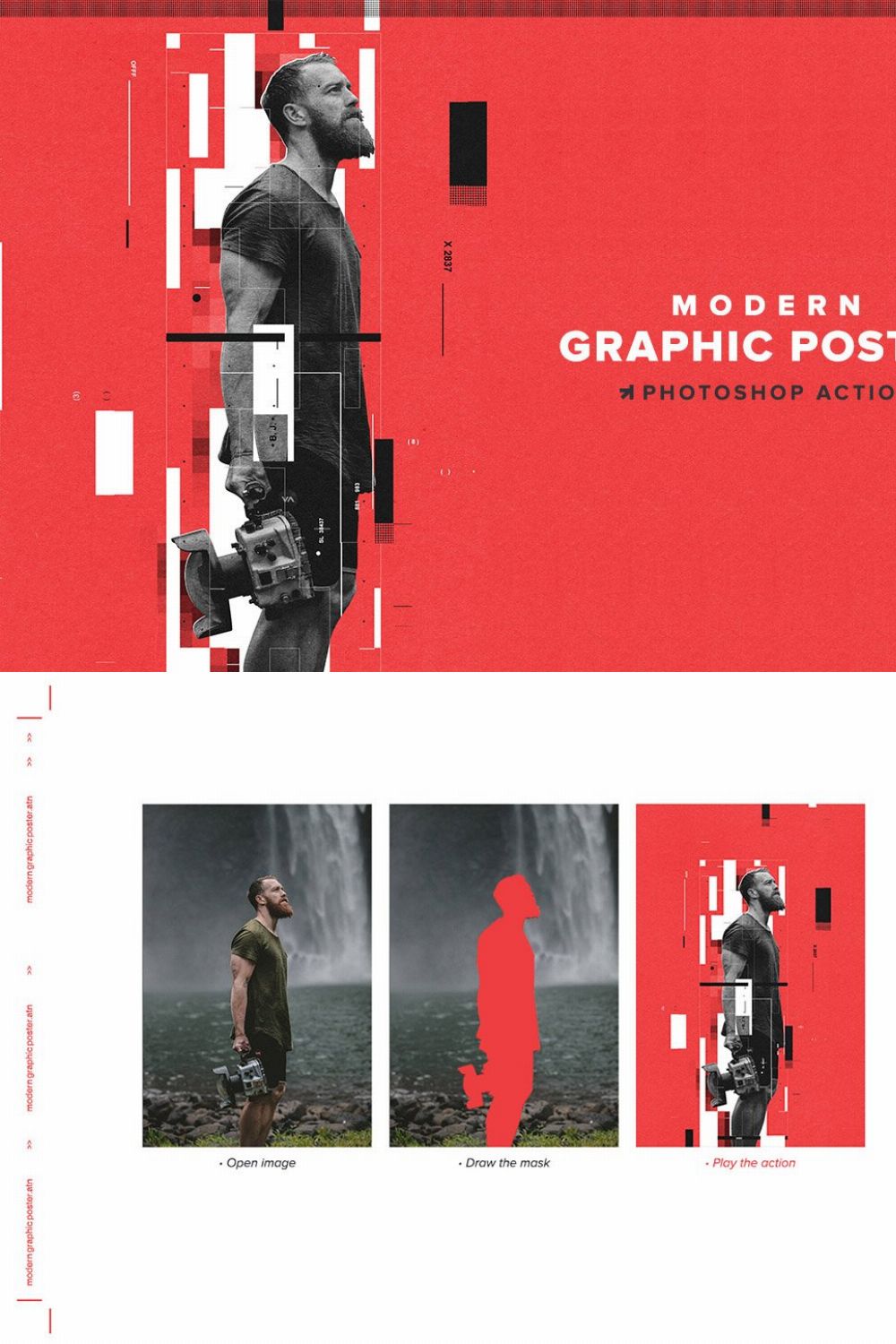 Modern Graphic Poster Action pinterest preview image.