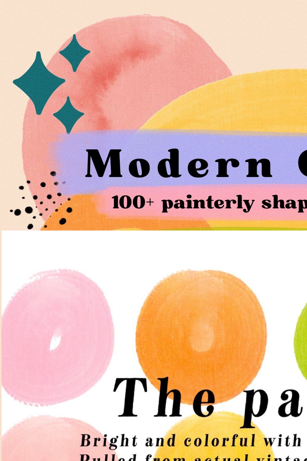 Modern Groove Shapes and Strokes pinterest preview image.