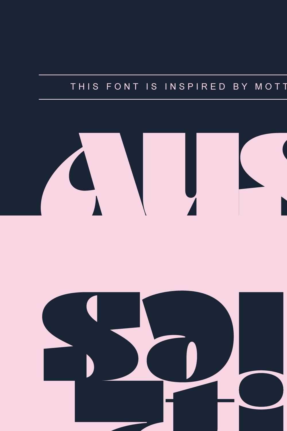 Modern Ombra Font pinterest preview image.